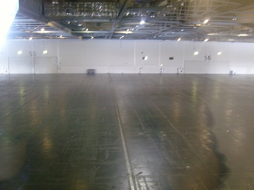 the empty hall after the crowds had gone